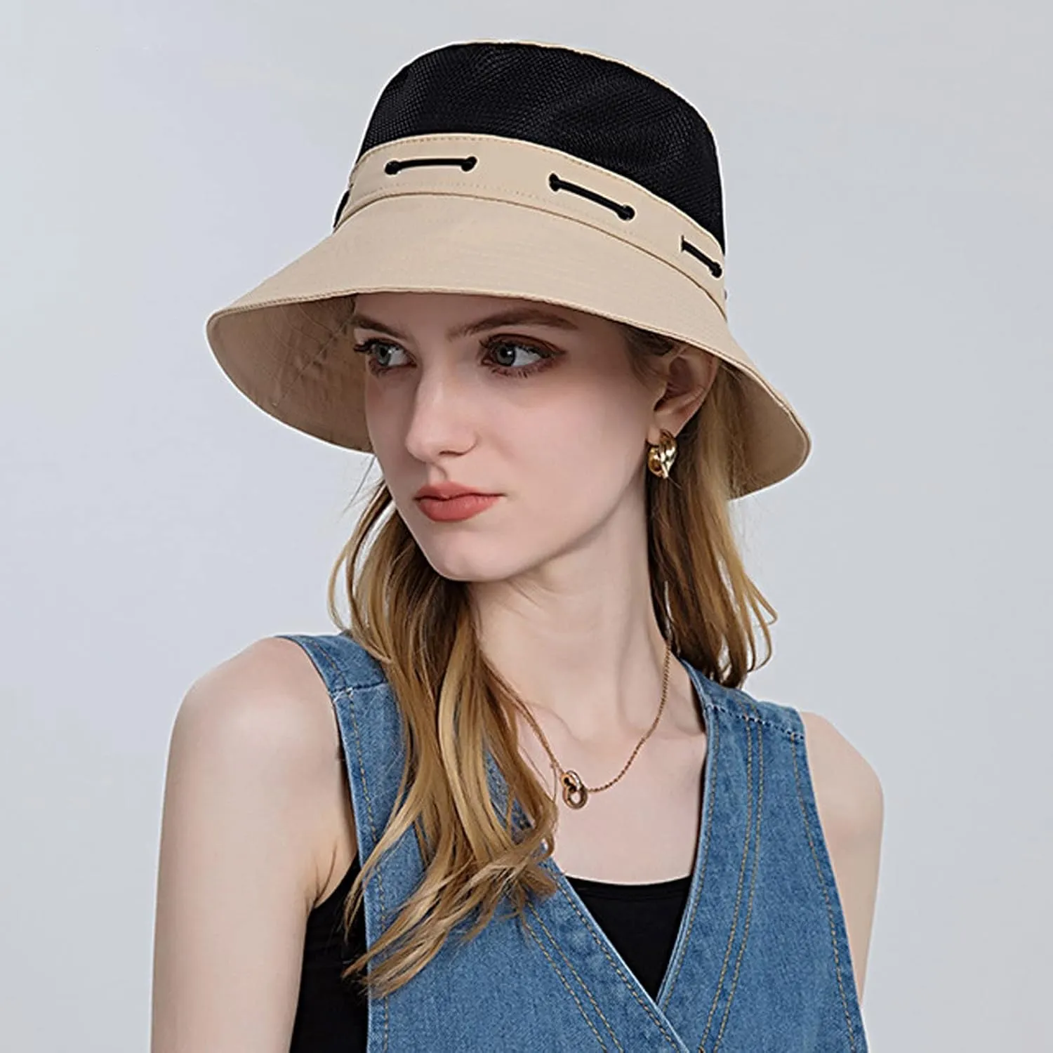 Head Wrap for Ladies Women Sun Hat Wide Brim Protection Beach Hat Adjustable Bucket Hat Summer Hats Quick Drying Hats