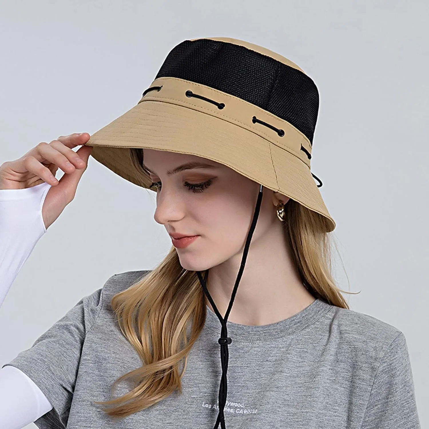 Head Wrap for Ladies Women Sun Hat Wide Brim Protection Beach Hat Adjustable Bucket Hat Summer Hats Quick Drying Hats