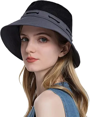 Head Wrap for Ladies Women Sun Hat Wide Brim Protection Beach Hat Adjustable Bucket Hat Summer Hats Quick Drying Hats