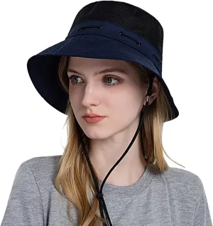 Head Wrap for Ladies Women Sun Hat Wide Brim Protection Beach Hat Adjustable Bucket Hat Summer Hats Quick Drying Hats