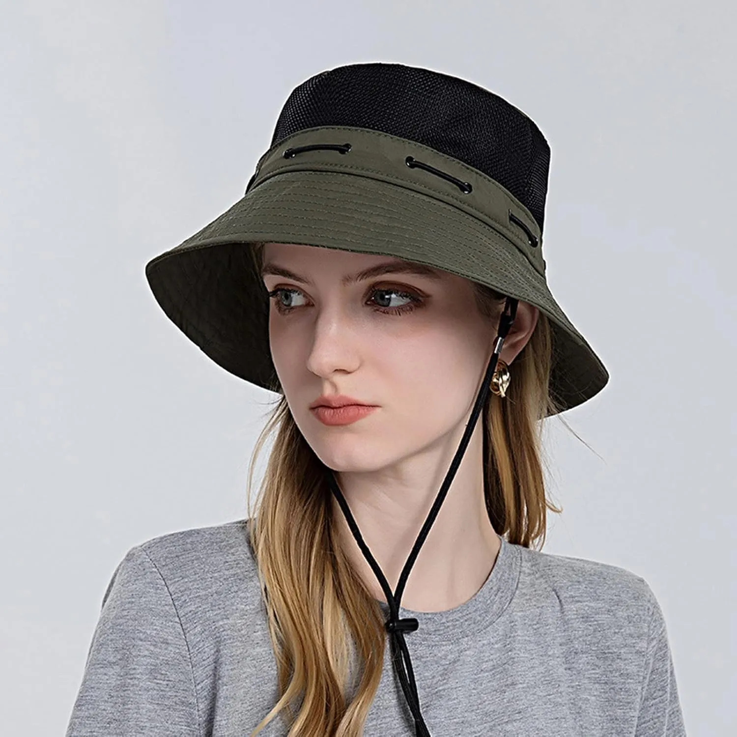 Head Wrap for Ladies Women Sun Hat Wide Brim Protection Beach Hat Adjustable Bucket Hat Summer Hats Quick Drying Hats