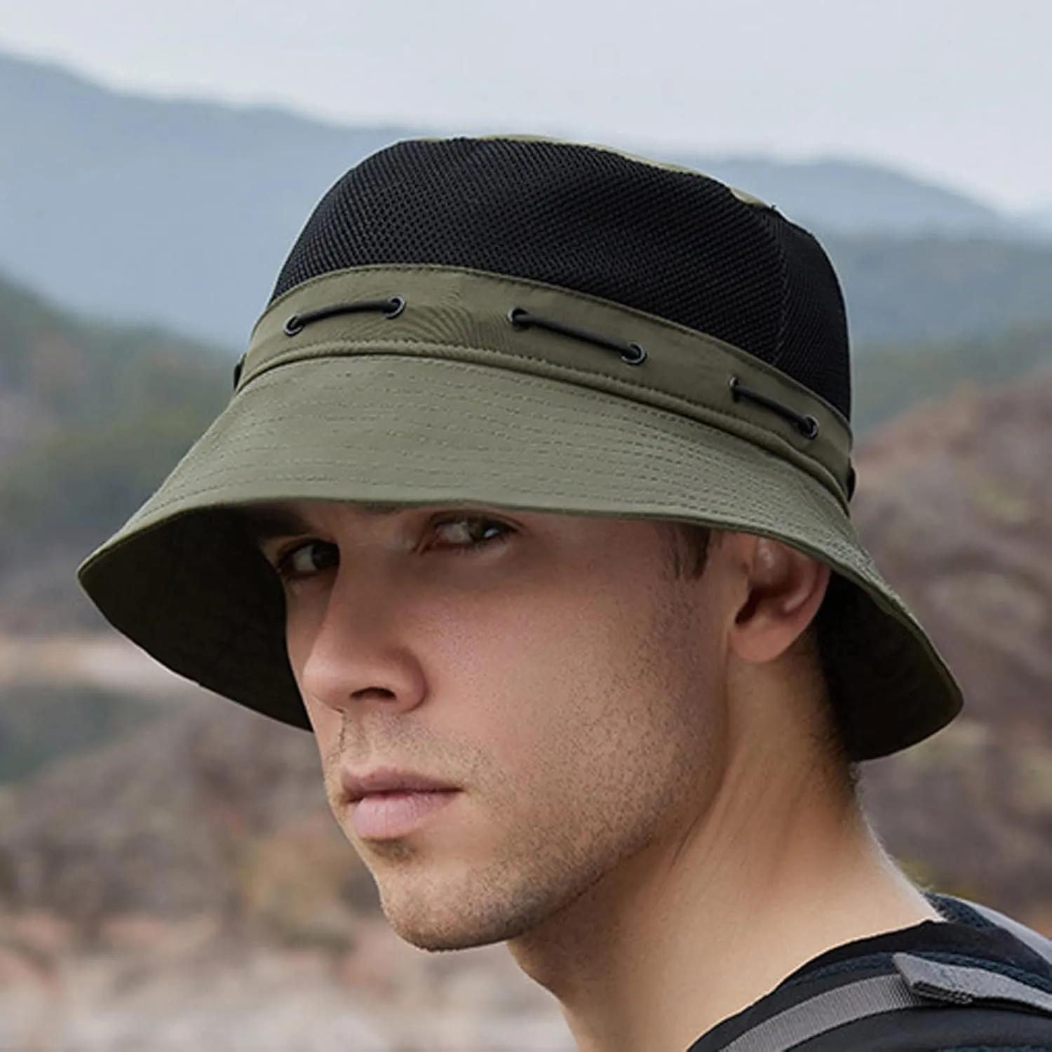 Head Wrap for Ladies Women Sun Hat Wide Brim Protection Beach Hat Adjustable Bucket Hat Summer Hats Quick Drying Hats