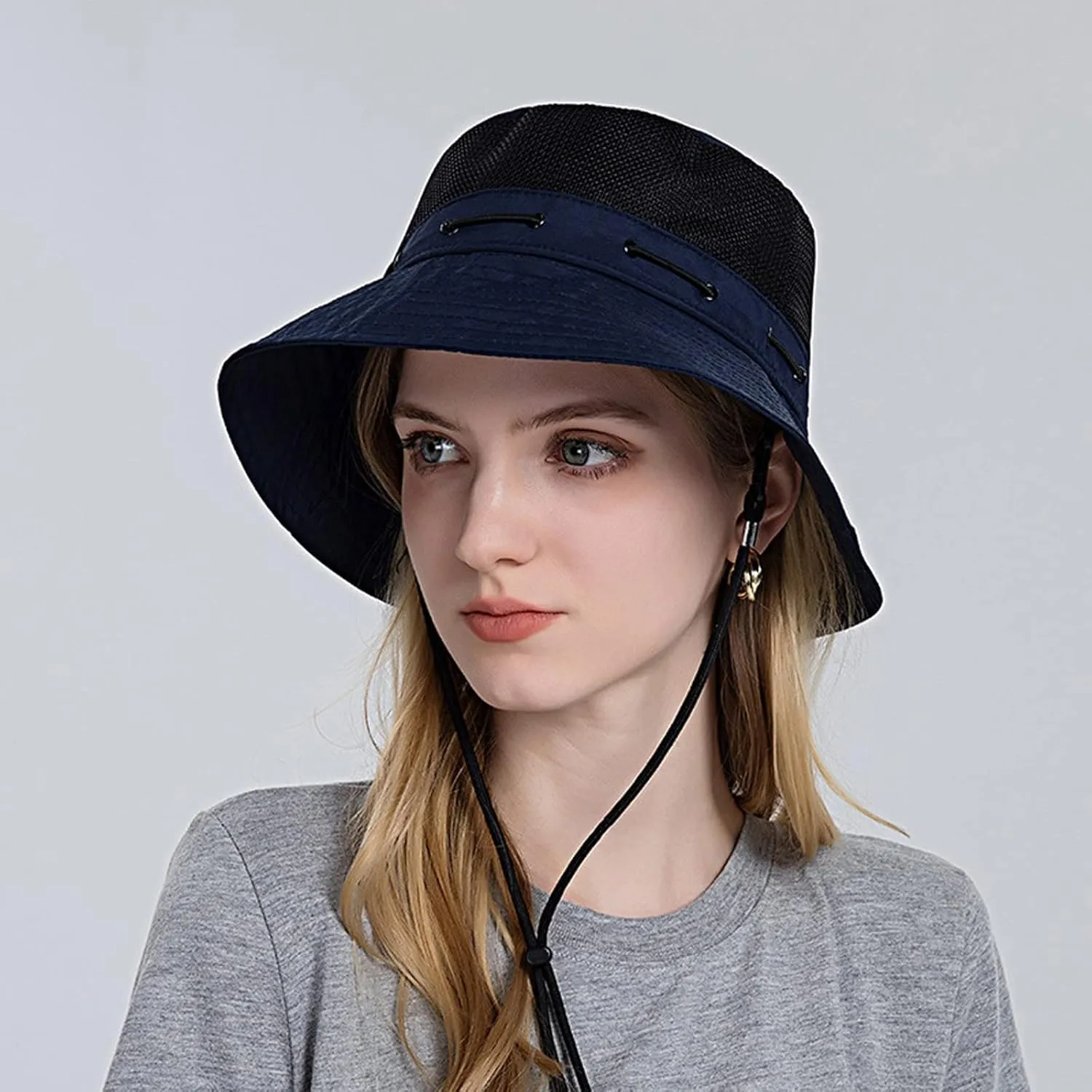 Head Wrap for Ladies Women Sun Hat Wide Brim Protection Beach Hat Adjustable Bucket Hat Summer Hats Quick Drying Hats