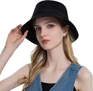 Head Wrap for Ladies Women Sun Hat Wide Brim Protection Beach Hat Adjustable Bucket Hat Summer Hats Quick Drying Hats
