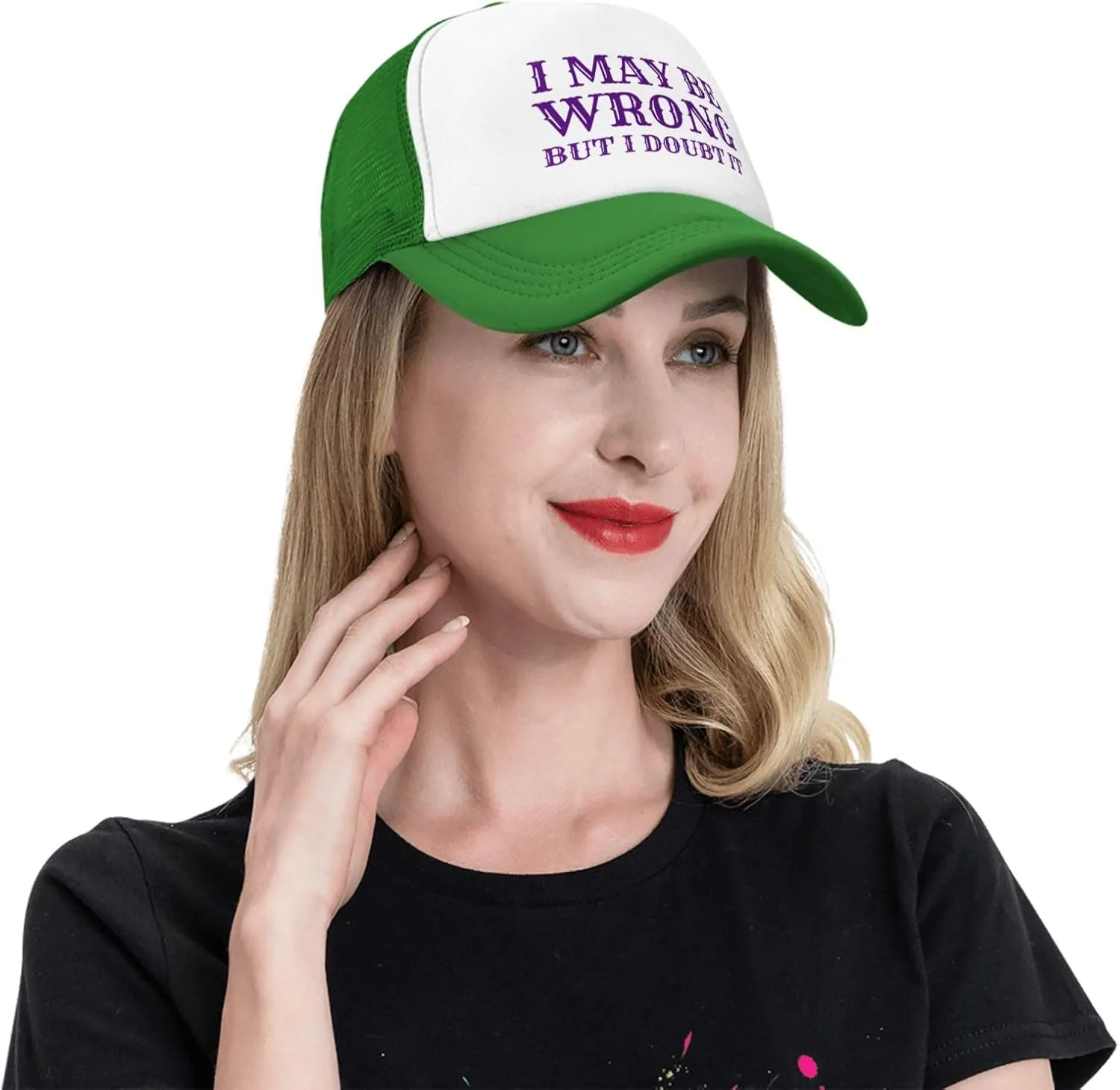 I May Be Wrong But I Doubt It Mesh Hat Men Women Baseball Cap Trucker Hat