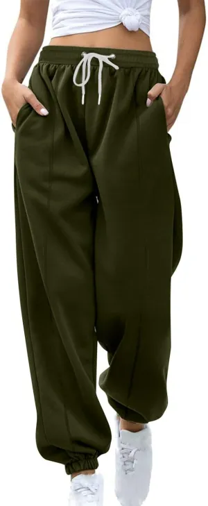 Joggers Sweatpants for Women Cinch Bottom Fleece Joggers Drawstring Casual Outdoor Athletic Joggers Pants with Pocket