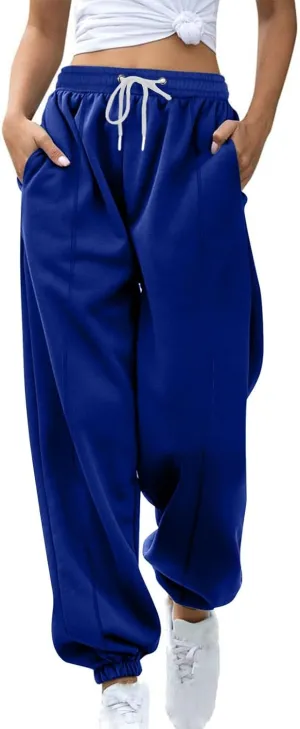 Joggers Sweatpants for Women Cinch Bottom Fleece Joggers Drawstring Casual Outdoor Athletic Joggers Pants with Pocket