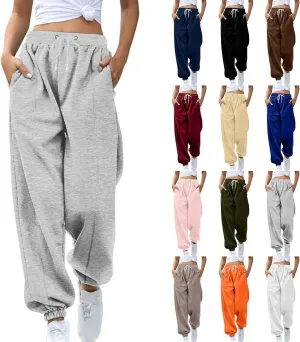 Joggers Sweatpants for Women Cinch Bottom Fleece Joggers Drawstring Casual Outdoor Athletic Joggers Pants with Pocket