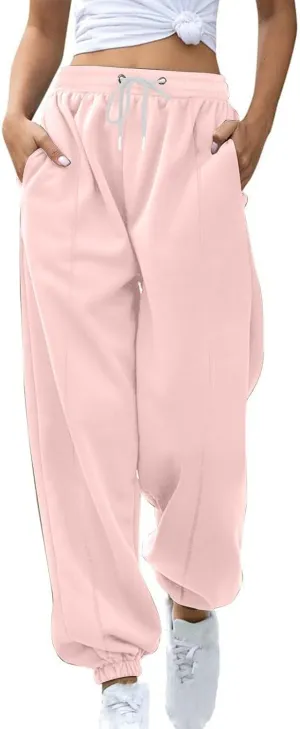 Joggers Sweatpants for Women Cinch Bottom Fleece Joggers Drawstring Casual Outdoor Athletic Joggers Pants with Pocket