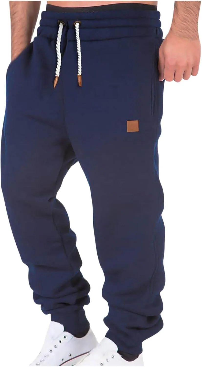 Juejuezi Men's Sweatpants Breathable Elastic Waist Casual Joggers Outdoor Athletic Active Lounge Pants with Pockets