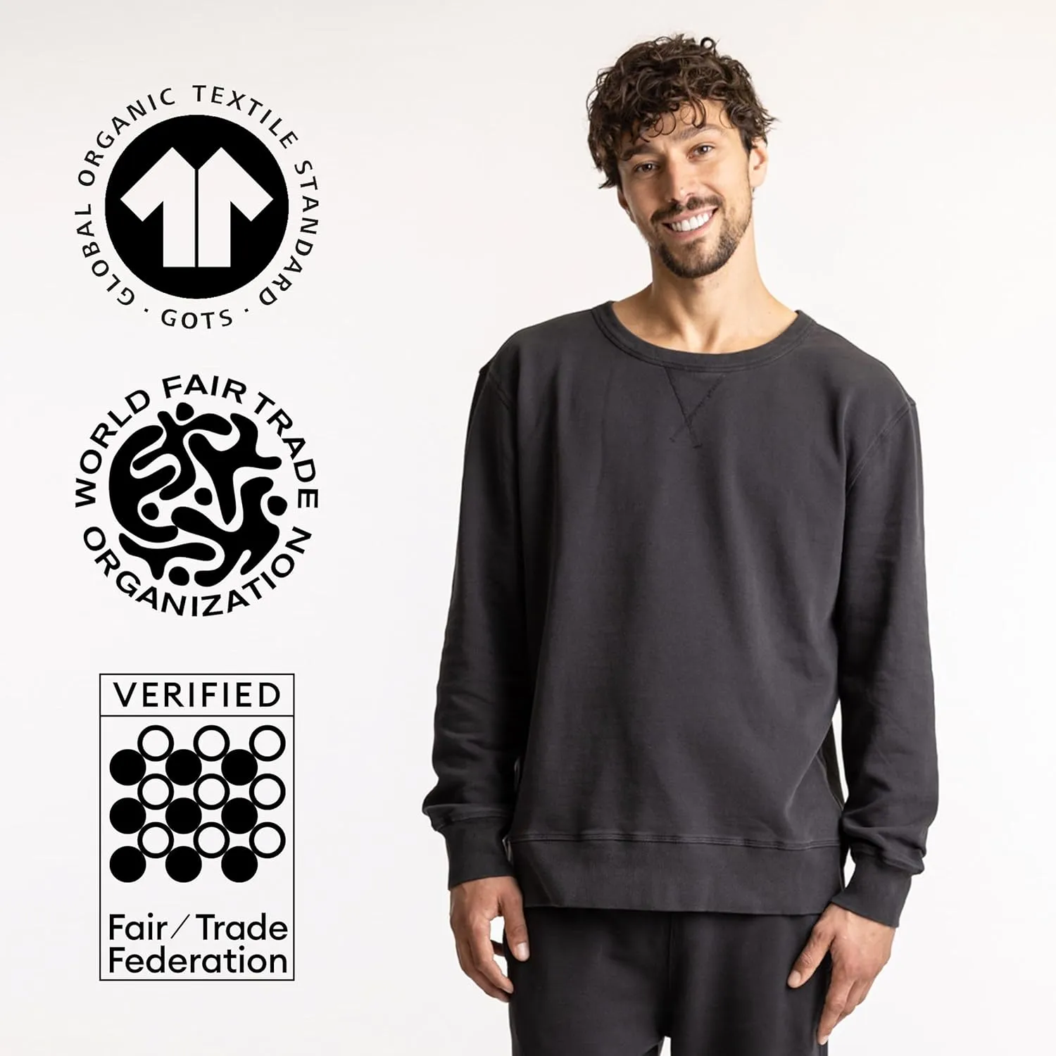 Maggie's Organics 100% Regenerative Cotton Classic Crew Sweatshirt - Crewneck Sweatshirts for Women and Men