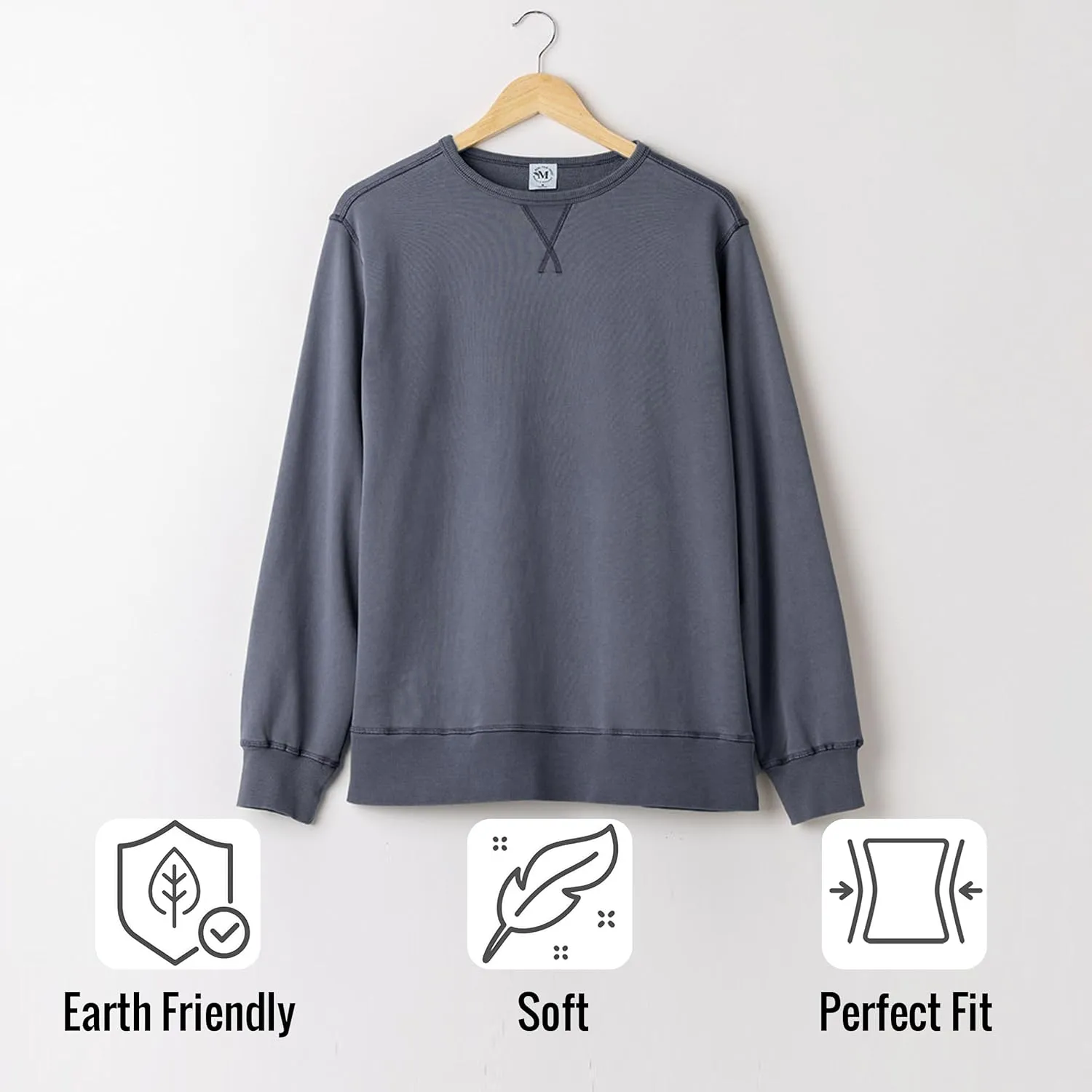 Maggie's Organics 100% Regenerative Cotton Classic Crew Sweatshirt - Crewneck Sweatshirts for Women and Men