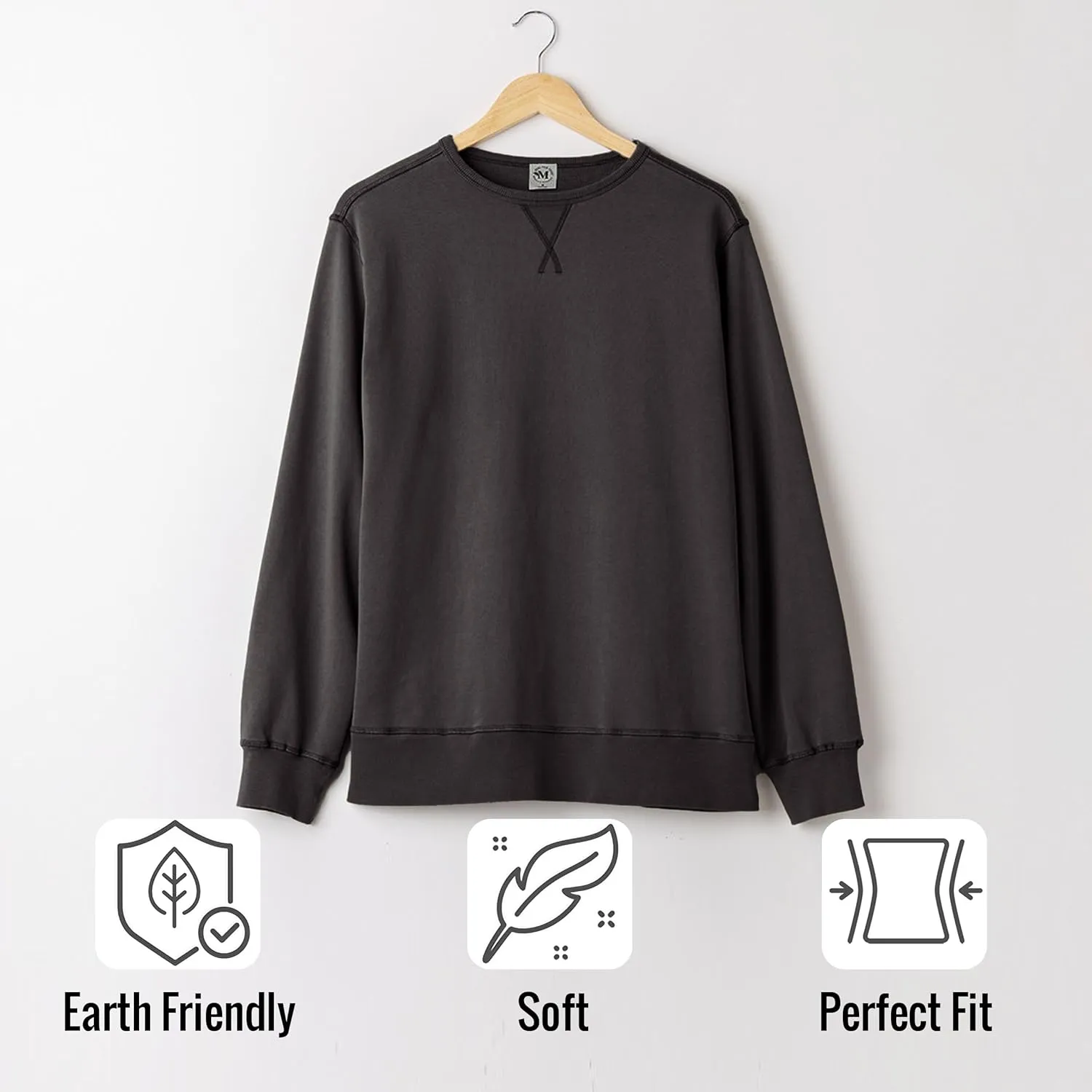 Maggie's Organics 100% Regenerative Cotton Classic Crew Sweatshirt - Crewneck Sweatshirts for Women and Men
