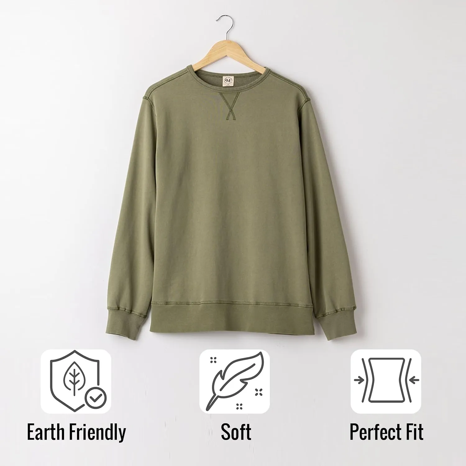 Maggie's Organics 100% Regenerative Cotton Classic Crew Sweatshirt - Crewneck Sweatshirts for Women and Men