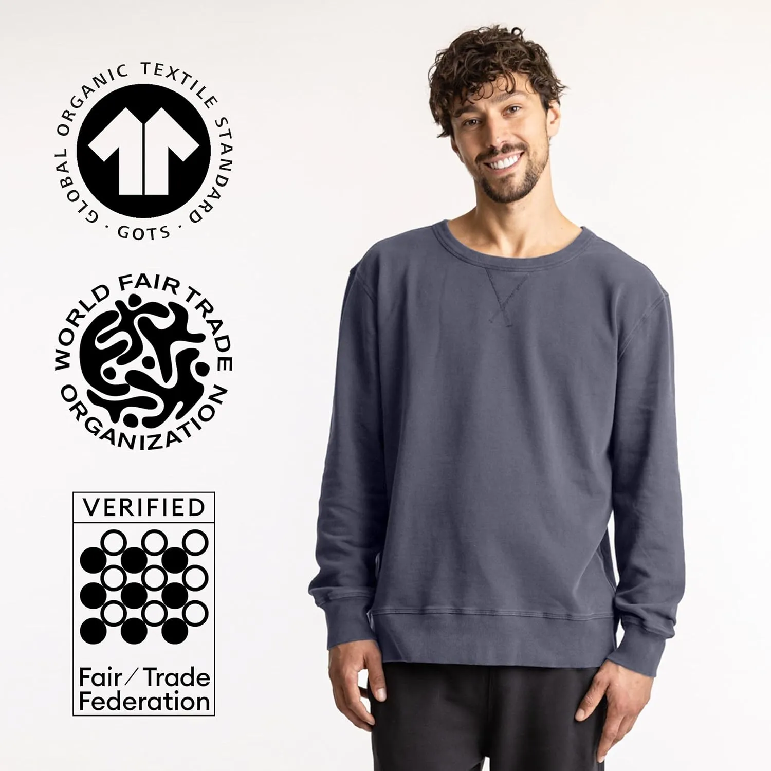 Maggie's Organics 100% Regenerative Cotton Classic Crew Sweatshirt - Crewneck Sweatshirts for Women and Men