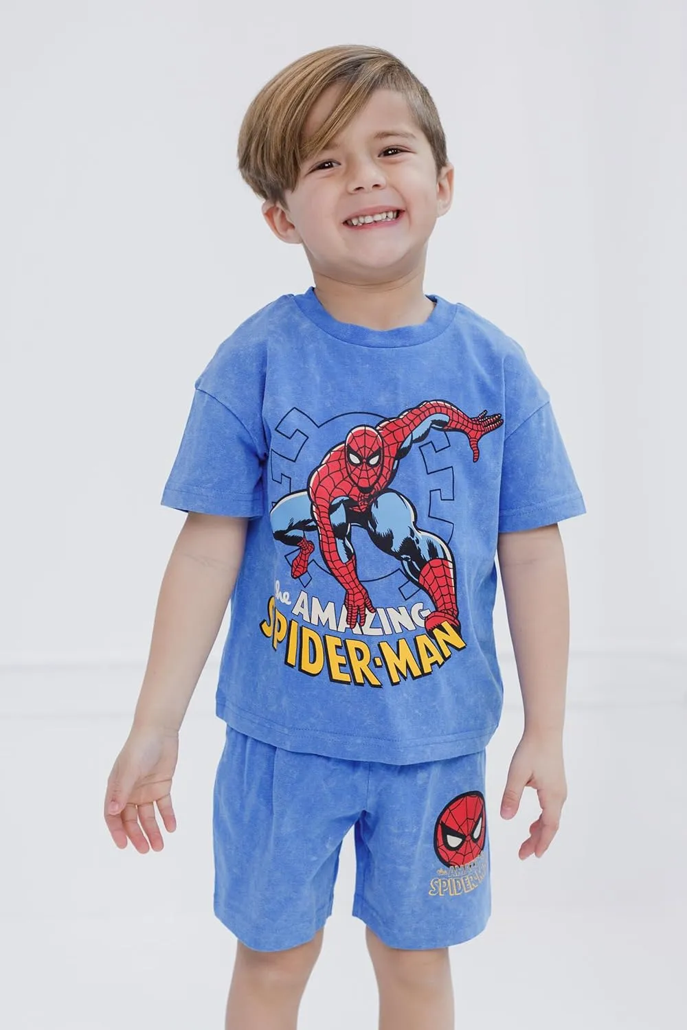 Marvel Avengers Spiderman T-Shirt and French Terry Shorts Set