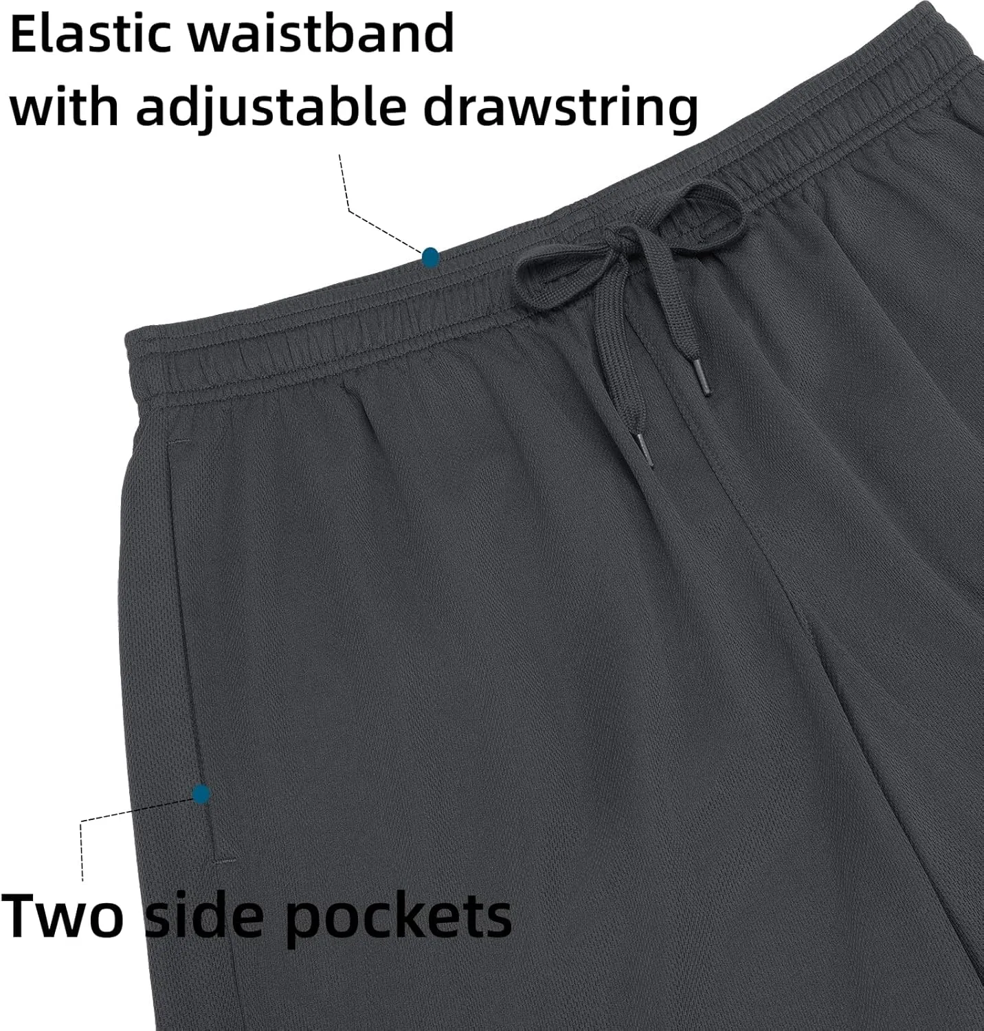 Mens Athletic Shorts Summer Breathable Quick Dry Active Sports Gym Shorts
