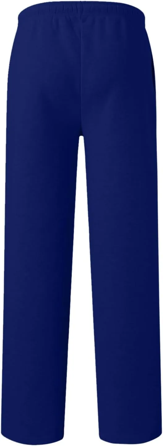 Mens Fleece Lined Sweatpants Baggy Joggers Pants Wide Leg Workout Pants Elastic Waist Cargo Sweatpants Casual Bottoms