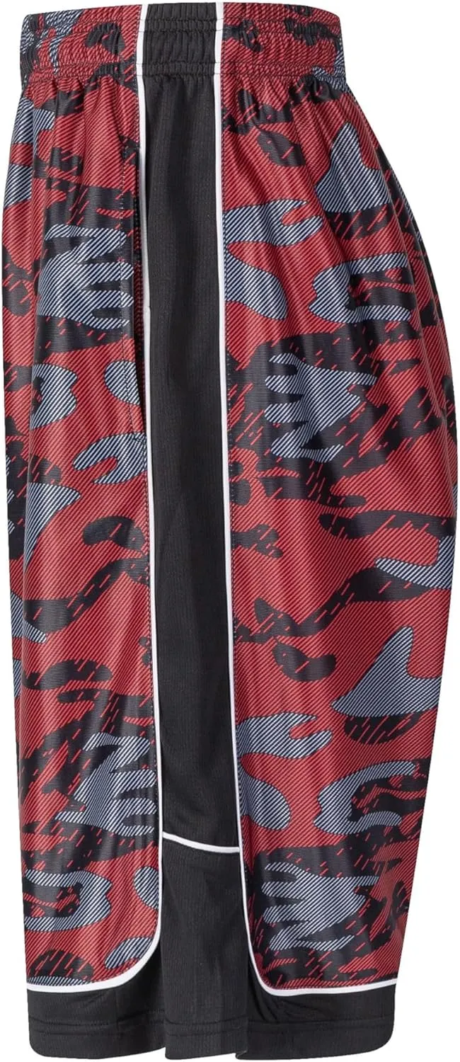 Men's Long Athletic Shorts Basketball Gym Quick Dry Camo Shorts with Pockets