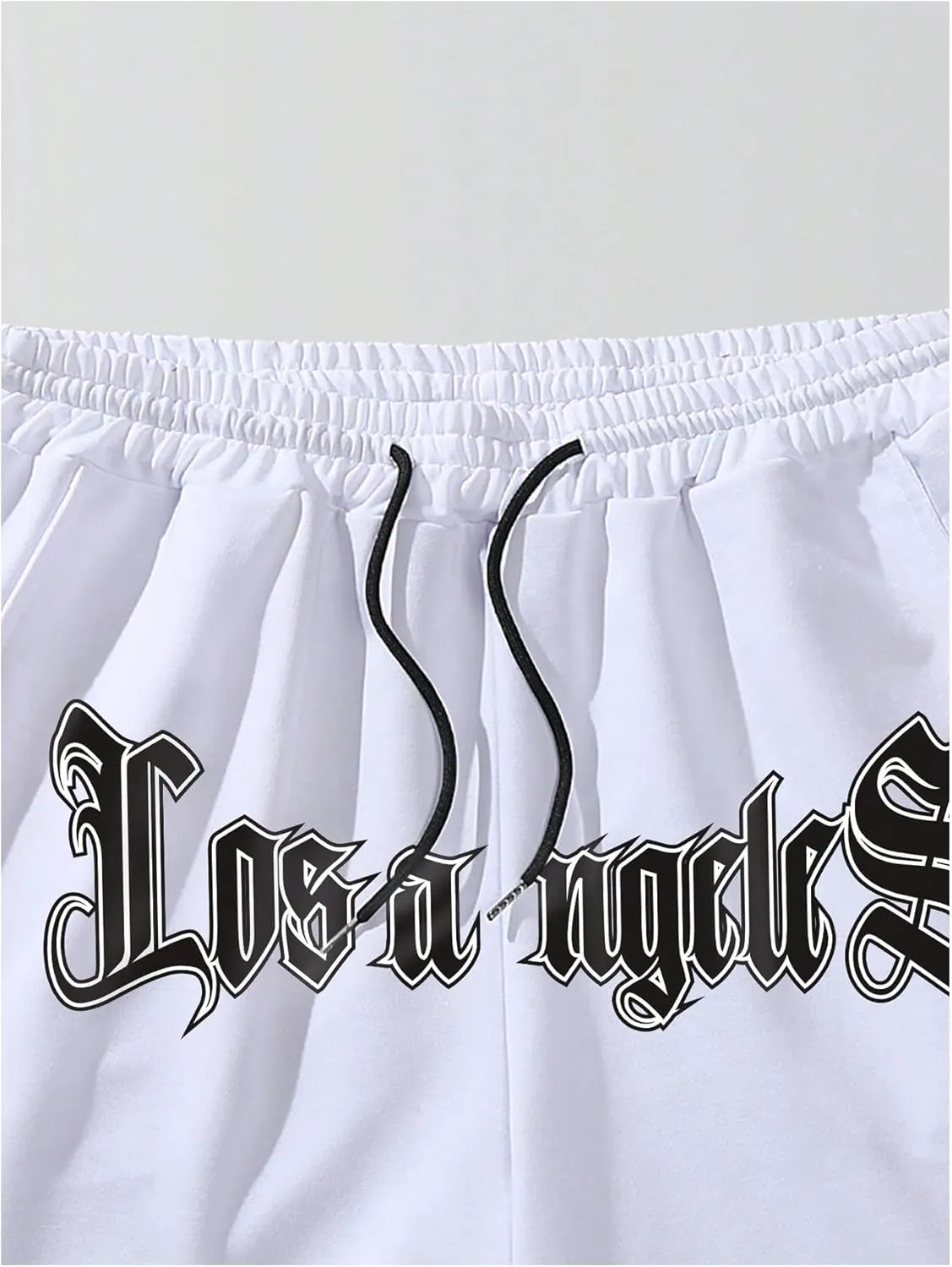 Men's Striped Patchwork Workout Shorts Drawstring Waist Quick Dry Gym Shorts