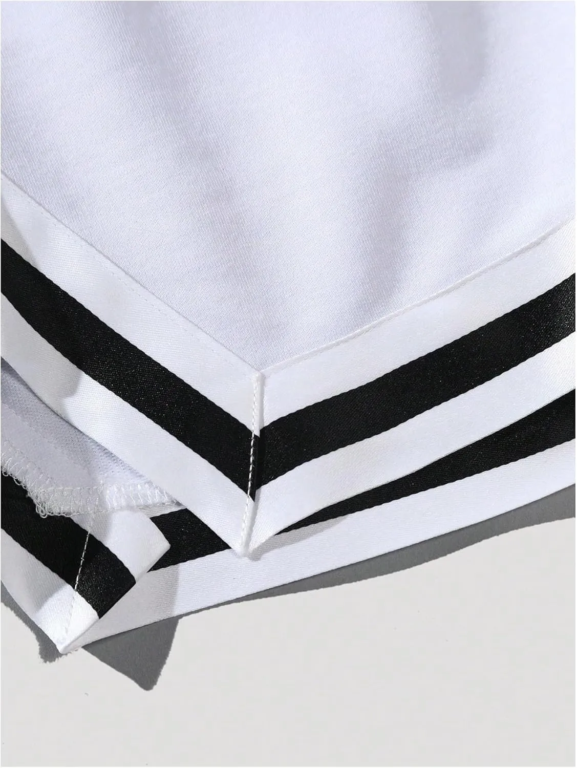 Men's Striped Patchwork Workout Shorts Drawstring Waist Quick Dry Gym Shorts