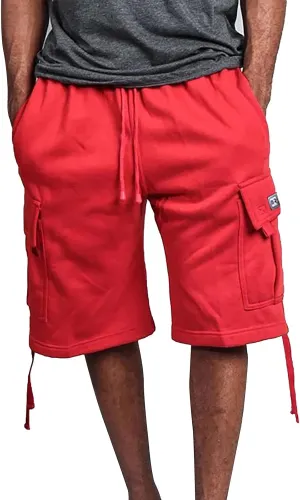 Mens Tactical Cargo Long Shorts 3/4 Casual Hiking Capri Pants Below Knee Length Multi Pocket Athletic Running Shorts