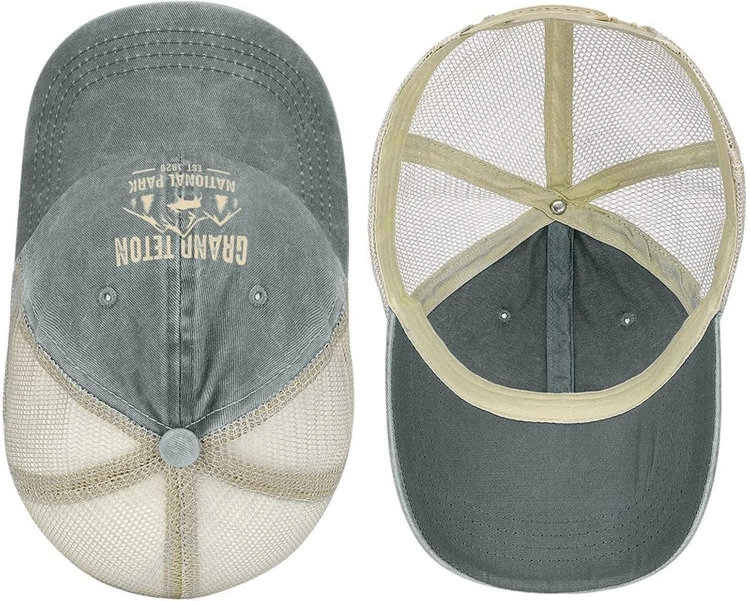 Mesh Hat Mesh Snapback Cap for Men Ball Cap Grand Teton National Park Cap