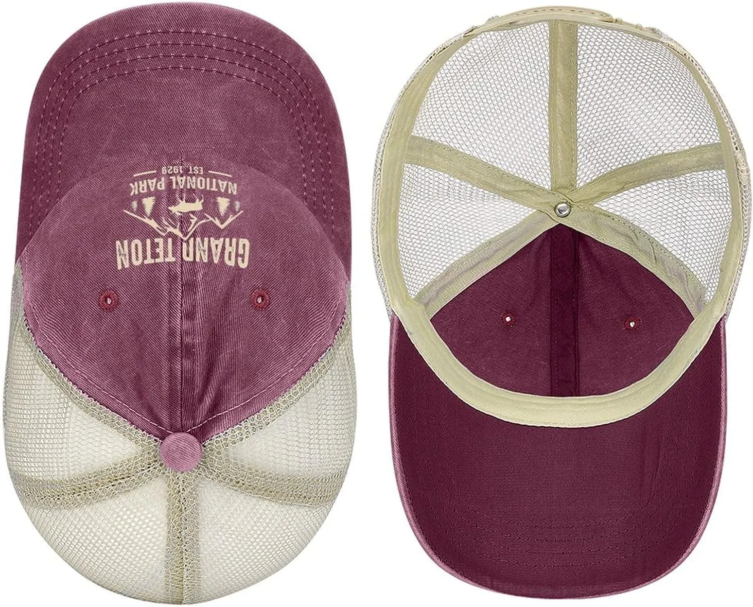 Mesh Hat Mesh Snapback Cap for Men Ball Cap Grand Teton National Park Cap