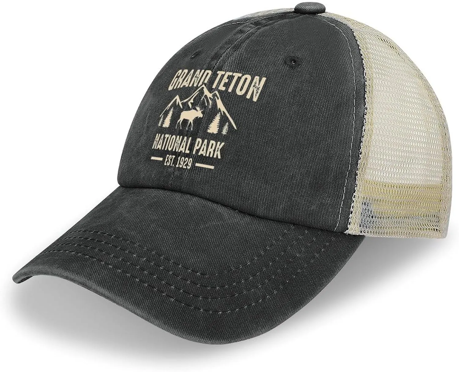 Mesh Hat Mesh Snapback Cap for Men Ball Cap Grand Teton National Park Cap