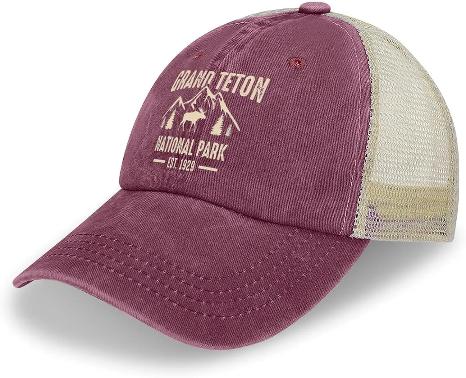 Mesh Hat Mesh Snapback Cap for Men Ball Cap Grand Teton National Park Cap