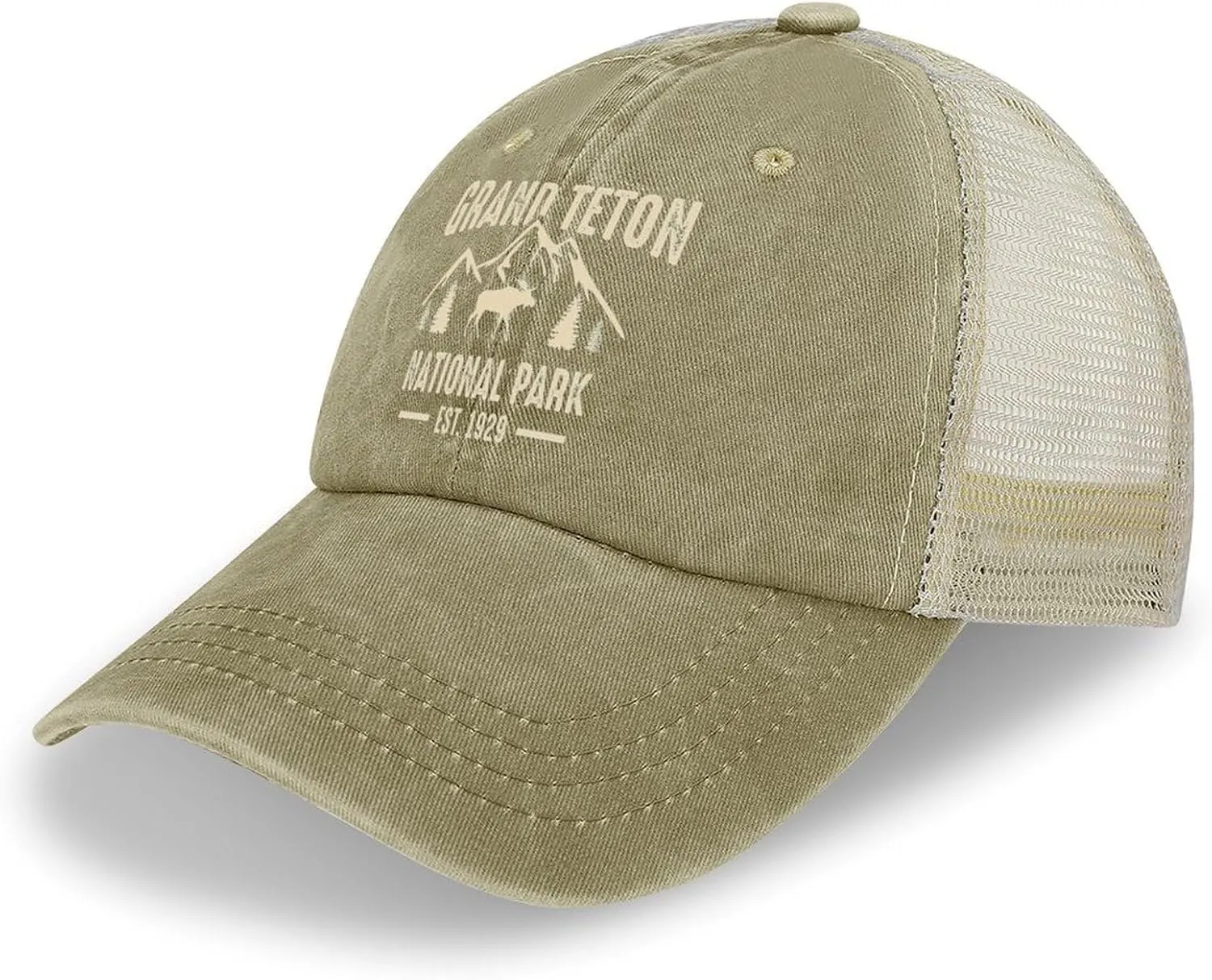 Mesh Hat Mesh Snapback Cap for Men Ball Cap Grand Teton National Park Cap