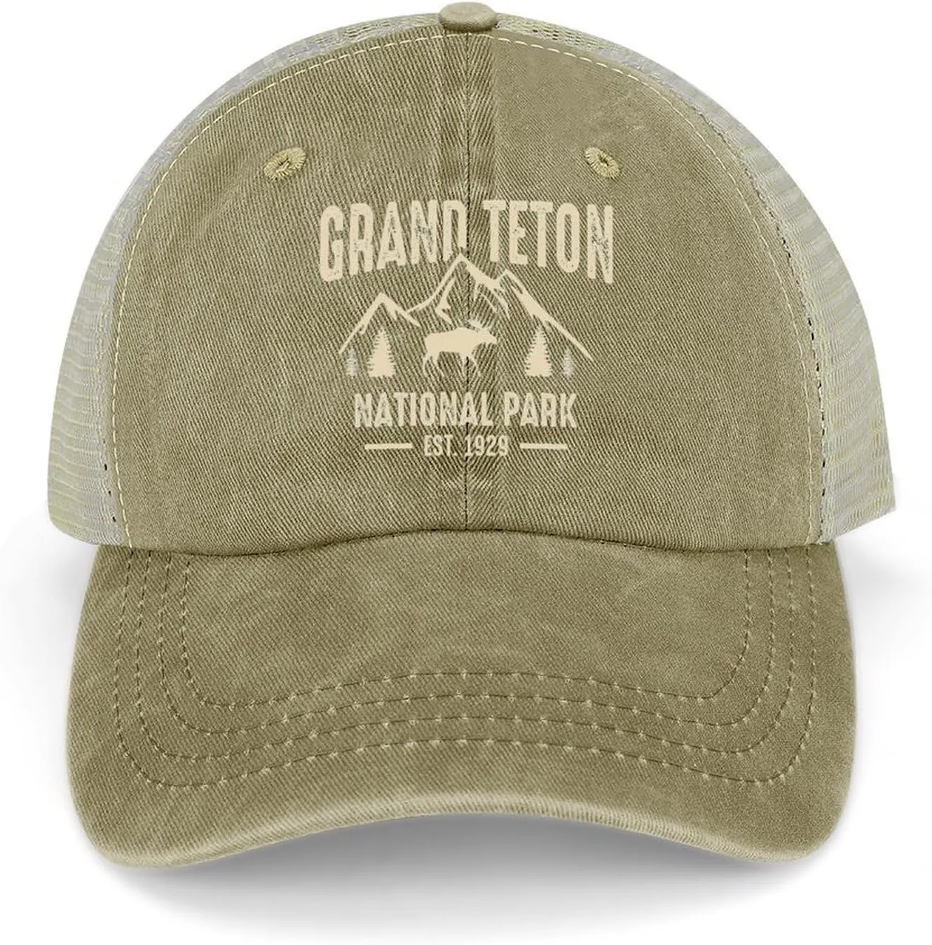 Mesh Hat Mesh Snapback Cap for Men Ball Cap Grand Teton National Park Cap