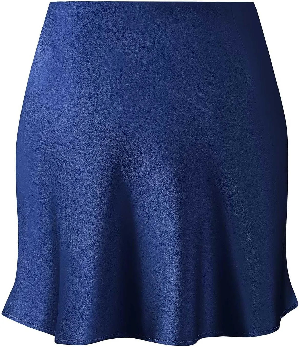 Mini Skirts for Women Satin High Elastic Waist Ruffle Bodycon Short Skirt