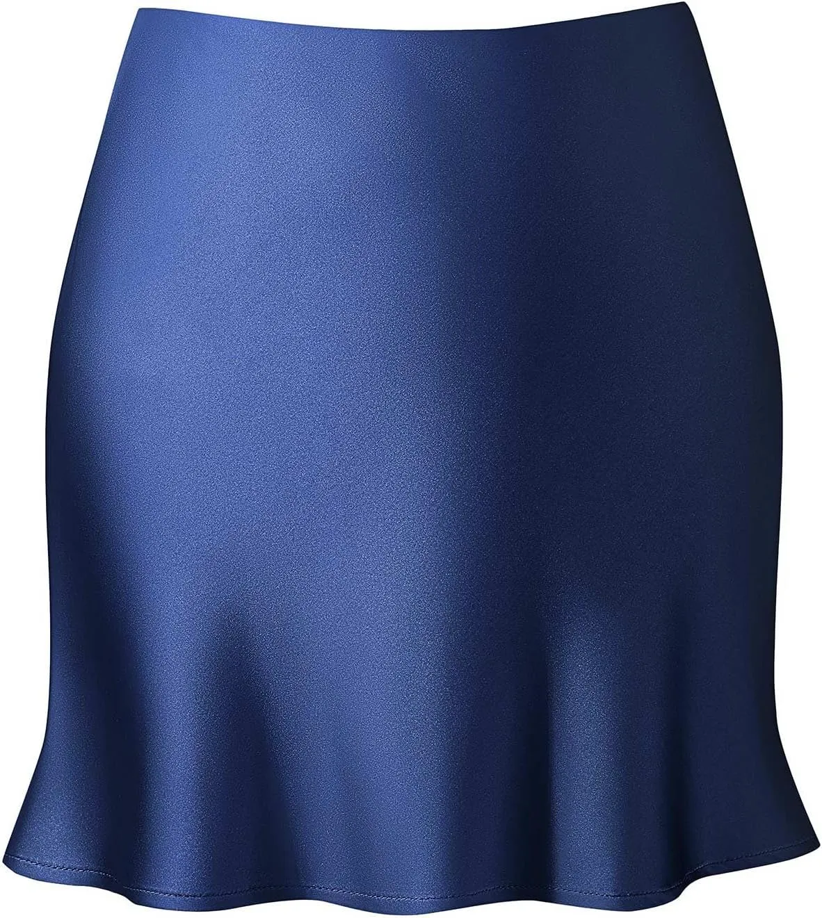 Mini Skirts for Women Satin High Elastic Waist Ruffle Bodycon Short Skirt