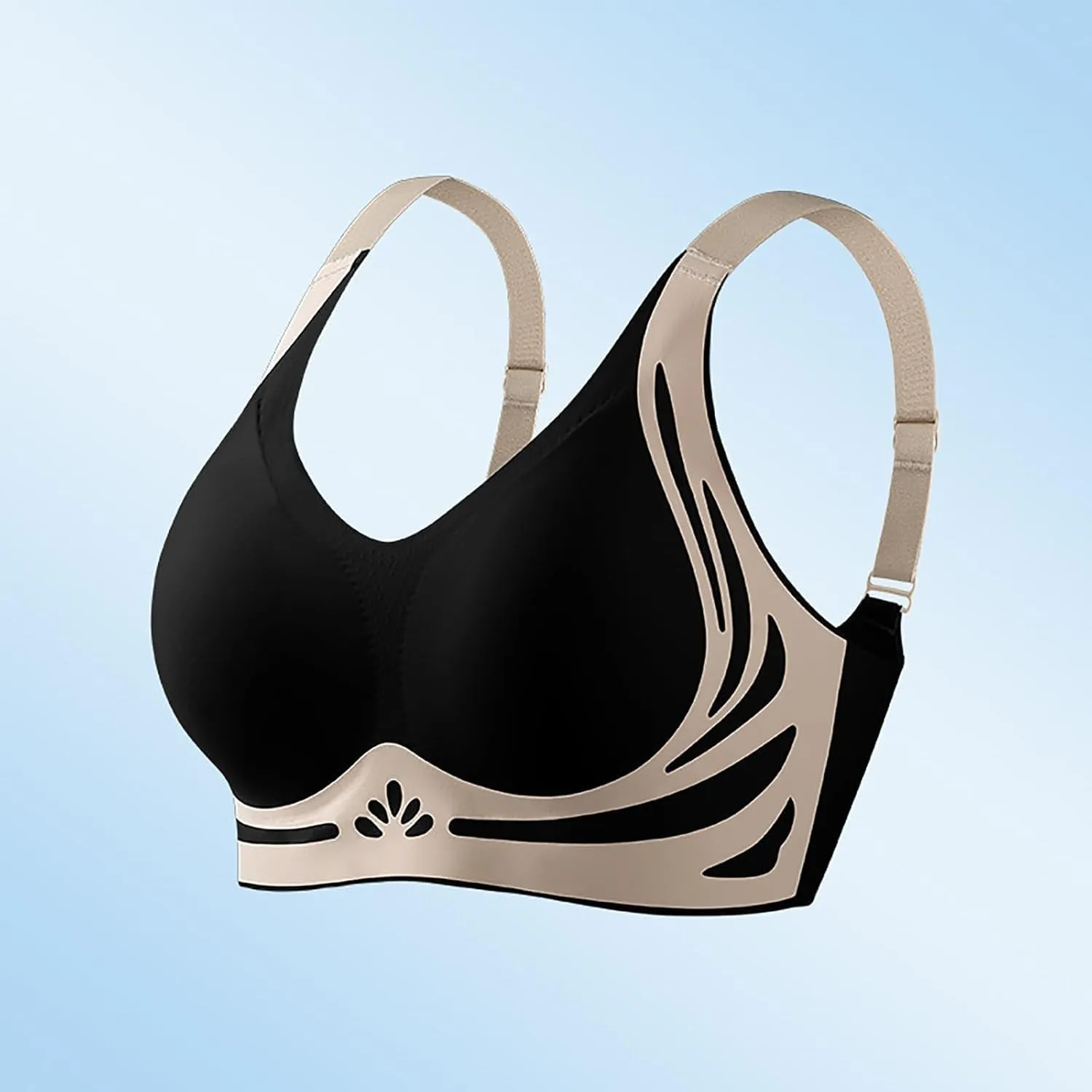Moisture Girls Sports Bra, Lightweight Yoga Lingerie for Women Plunge Workout Bralette
