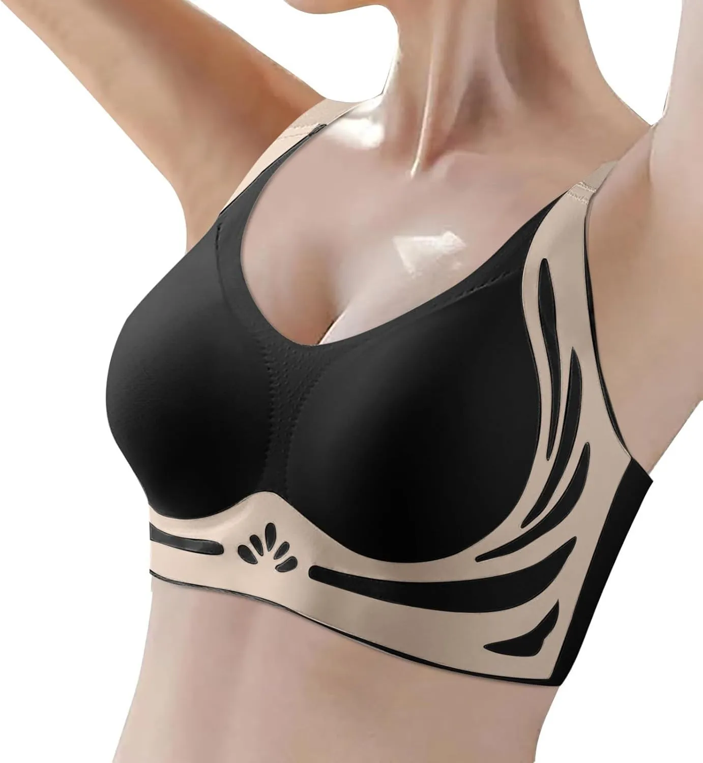 Moisture Girls Sports Bra, Lightweight Yoga Lingerie for Women Plunge Workout Bralette