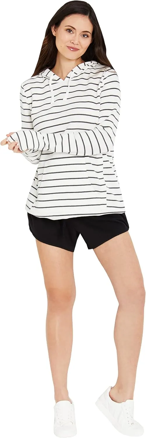 Motherhood Maternity Women's French Terry Underbelly Pregnancy Short