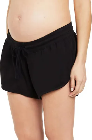 Motherhood Maternity Women's French Terry Underbelly Pregnancy Short