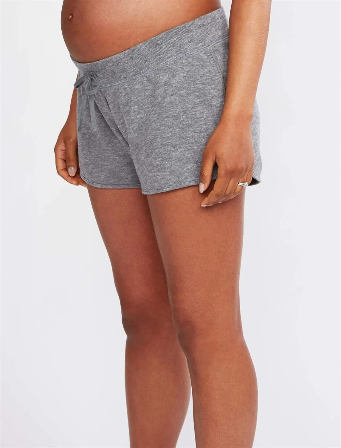 Motherhood Maternity Women's French Terry Underbelly Pregnancy Short