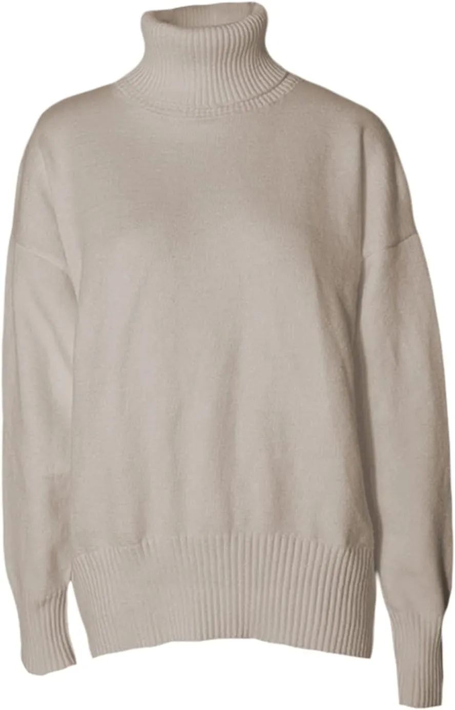 Mtsebmves Women's Oversized Turtleneck Sweaters Pullover Slouchy Long Sleeve Winter Slouchy Loose Knit Pullover Jumper