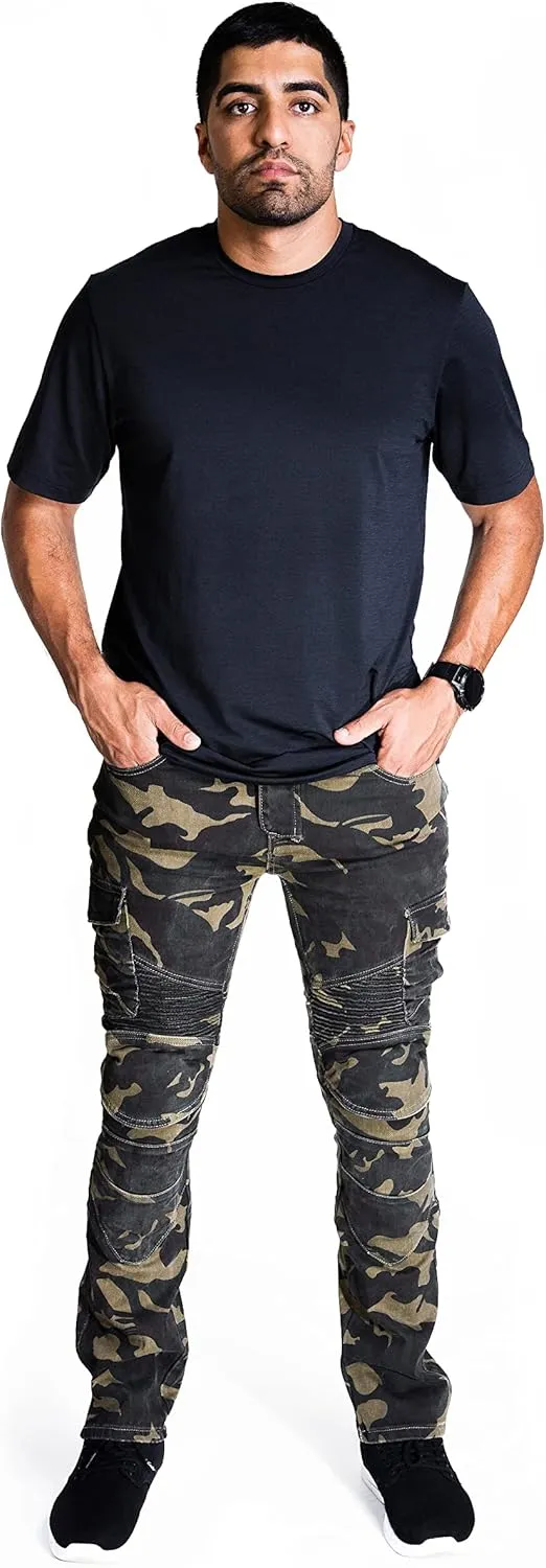 NBT Clothing Protective Motorcycle Riding Pants Removable CE Armor (Knee, HIPS) Reinforced Stitching in High Impact Zones