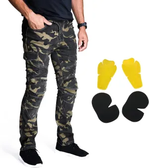 NBT Clothing Protective Motorcycle Riding Pants Removable CE Armor (Knee, HIPS) Reinforced Stitching in High Impact Zones