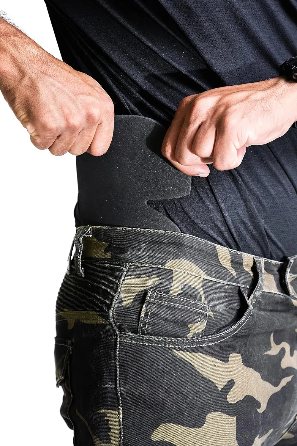 NBT Clothing Protective Motorcycle Riding Pants Removable CE Armor (Knee, HIPS) Reinforced Stitching in High Impact Zones