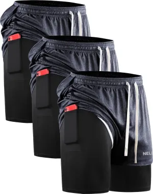 NELEUS Men's Lightweight Workout Athletic Shorts with Pockets