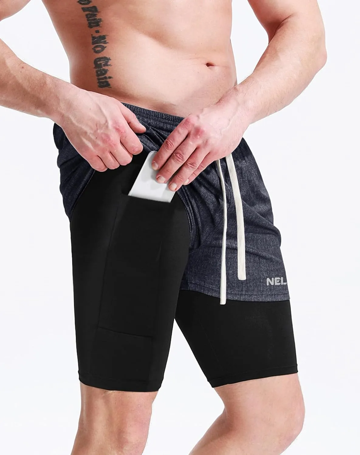 NELEUS Men's Lightweight Workout Athletic Shorts with Pockets