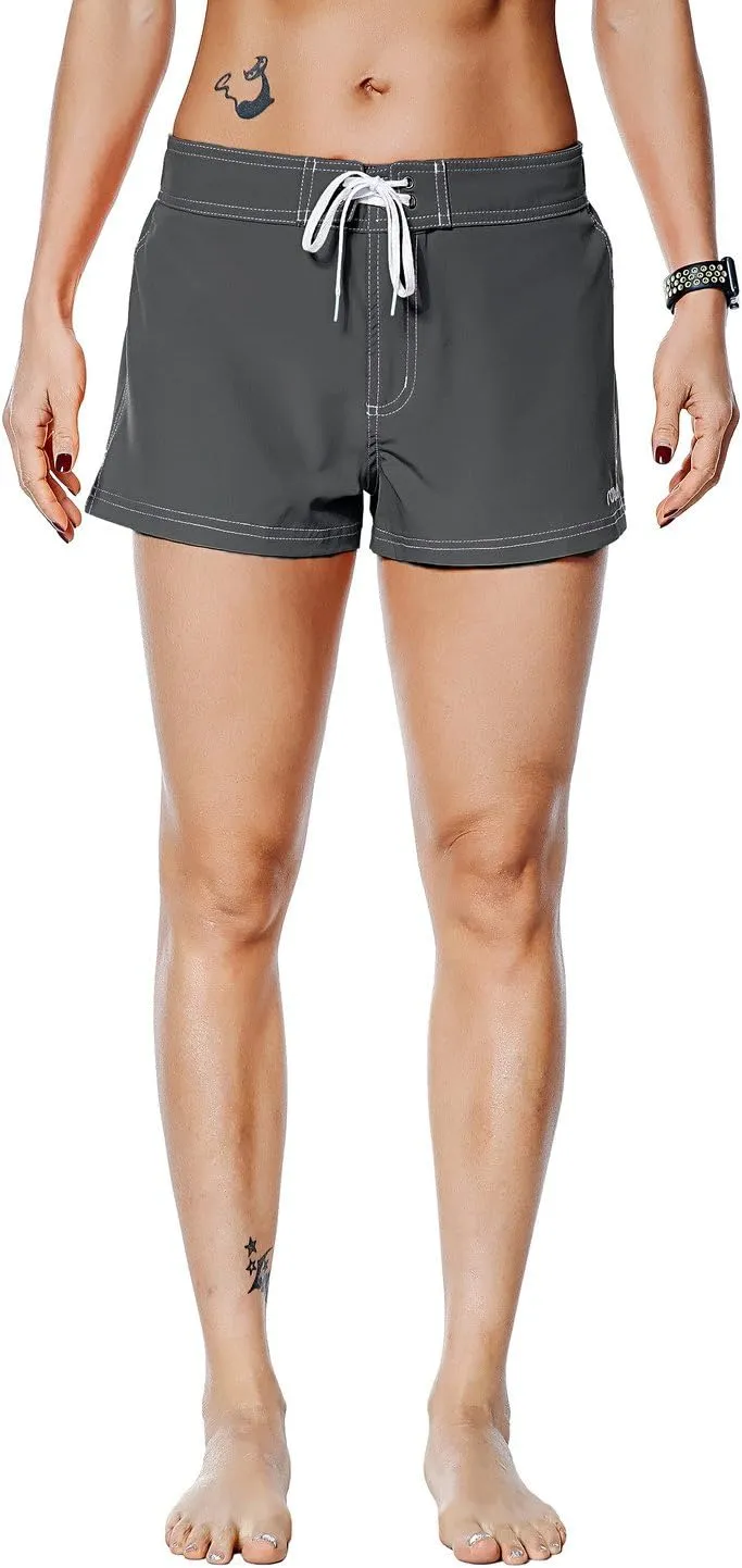Nonwe Women's Beach Shorts Quick Dry Soild Lightweight