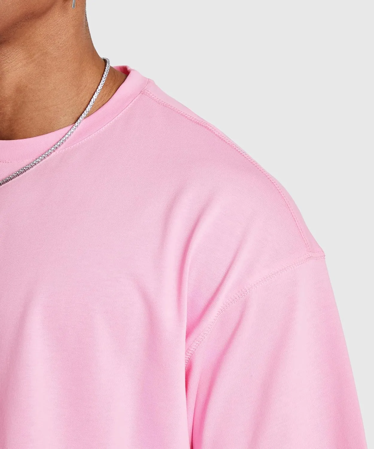 Ouber Men's Short Sleeve Crew Crop T Shirts Cotton Muscle Bodybuilding Shirts