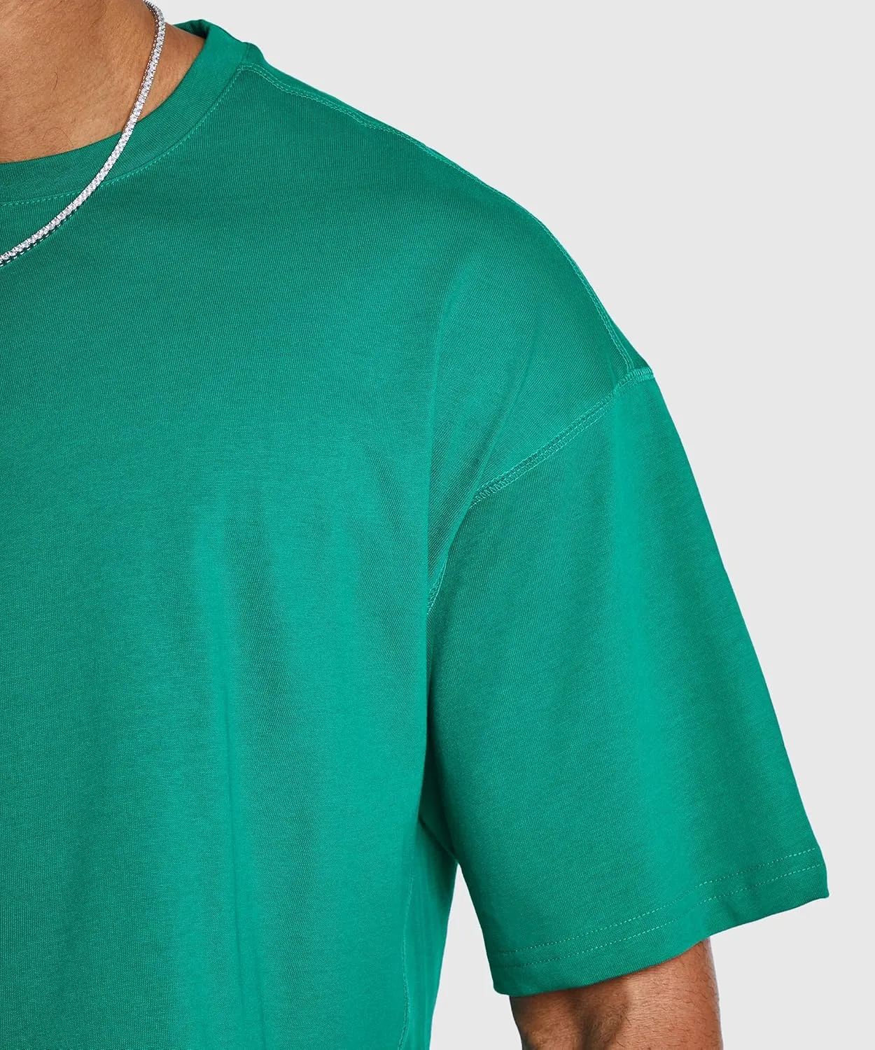 Ouber Men's Short Sleeve Crew Crop T Shirts Cotton Muscle Bodybuilding Shirts