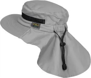 Outdoors Cotton Sun Hat, UPF 50  Wide Brim Fishing Hat with Neck Flap, Breathable, Boonie Hat Bucket Cap