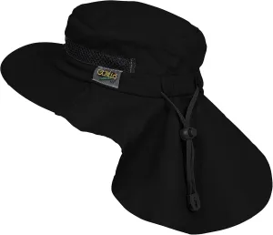 Outdoors Cotton Sun Hat, UPF 50  Wide Brim Fishing Hat with Neck Flap, Breathable, Boonie Hat Bucket Cap